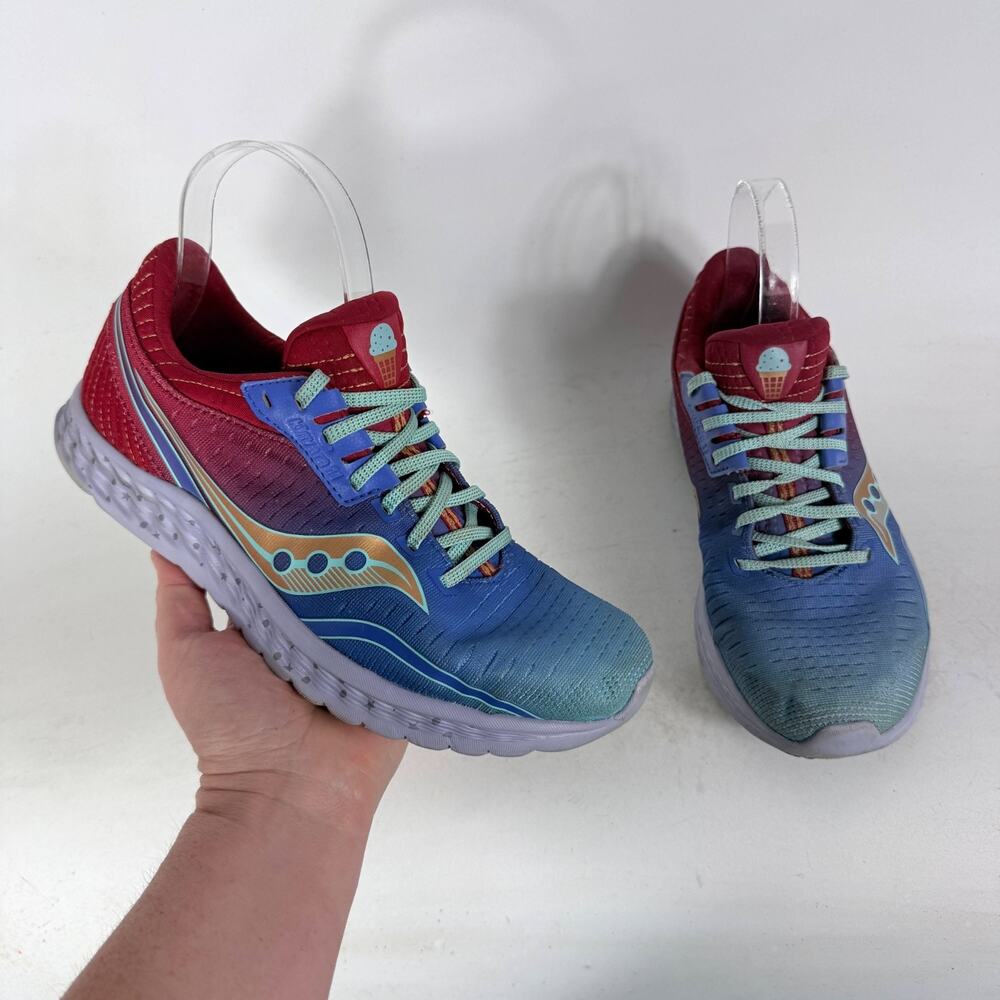 Saucony Kinvara 11 Boston Children's Hospital Max Sneakers Kid 6.5 Red Teal Shoe
